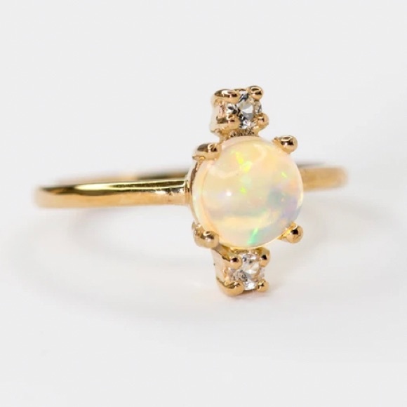 Jewelry Festival Celine 4k Gold Filled Brass Opal